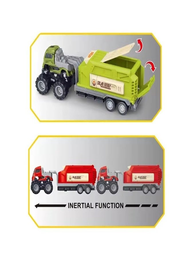 CIRBOX 1:43 Engineering Transport Metal Toys Alloy Diecast Truc Set Toy, Diecast Miniature Car Model Truck1 Set for Kids Best Gift (Pack of 2-Multicolor) - Image 4